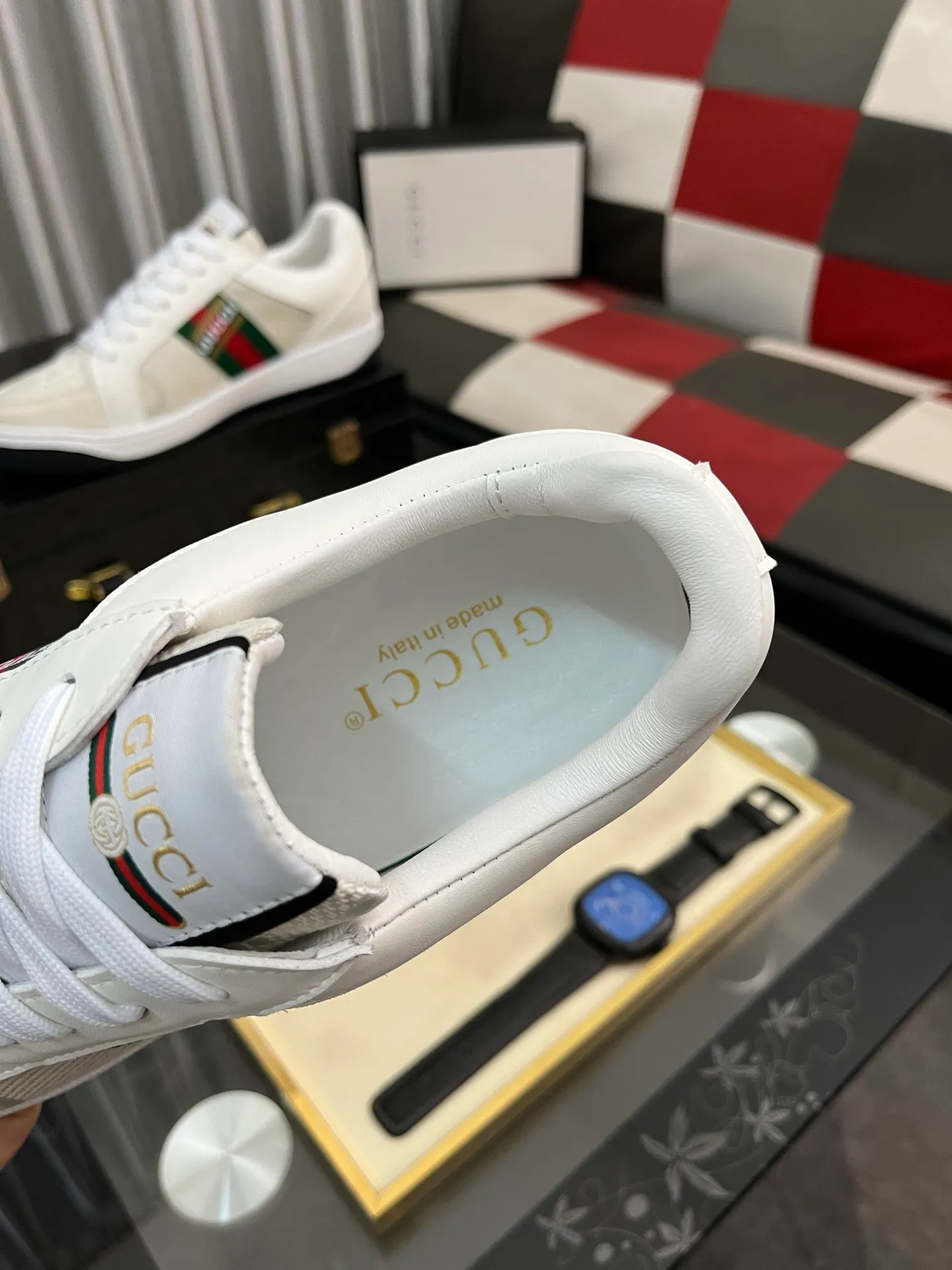 Men's Men's Shoes 💰400⌚️⌚️【GUCCI】Gucci men's latest white shoe series casual shoes! The official website is built 1:1. Upper: Made of imported cowhide, with electric embroidery ➕Inner lining: Made of high-quality first-layer pigskin, soft and comfortable. Picky material selection and exquisite workmanship give you the best enjoyment. Size: 38-444️⃣Colors available